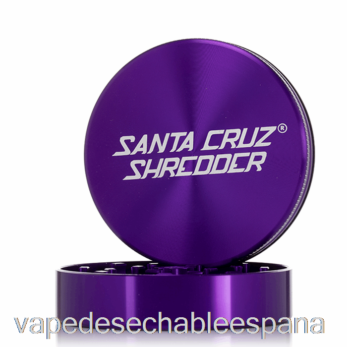 Trituradora Vape Desechable España Santa Cruz 2.75 Pulgadas Molinillo Grande De 2 Piezas Morado (70 Mm)